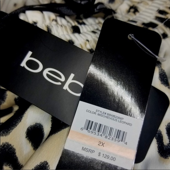 Bebe Leopard Print Romper❤️Beautiful Satin feel! - Picture 4 of 8